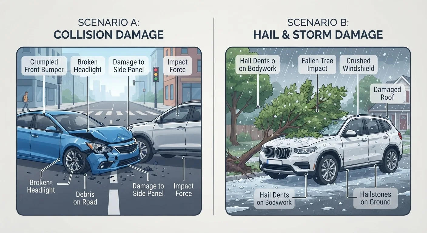 Collision vs. Comprehensive Auto Coverage: Which Situations Each One Handles