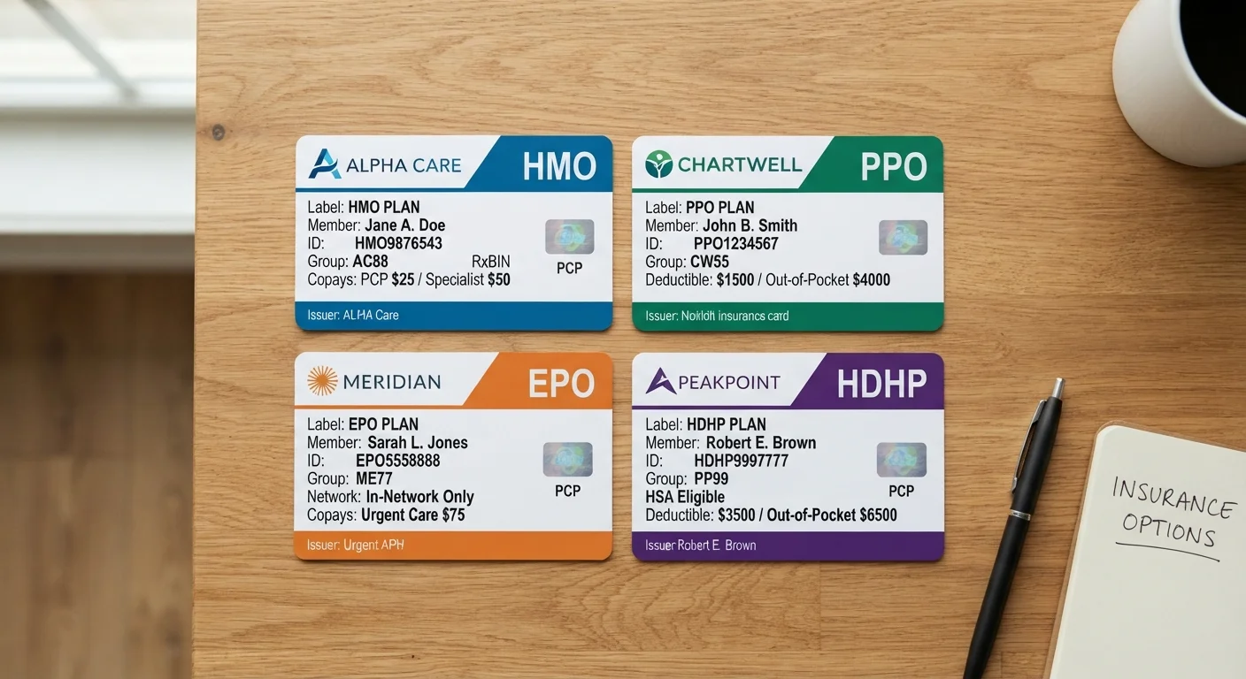 Comparing Health Insurance Plan Types: HMO, PPO, EPO, and HDHP