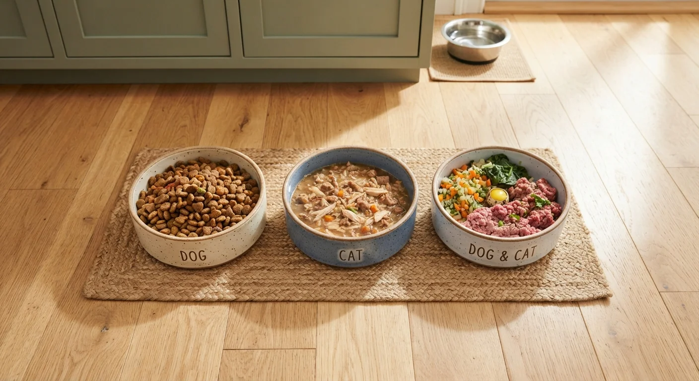 Dry Food, Wet Food, and Raw Diets: How They Differ for Dogs and Cats